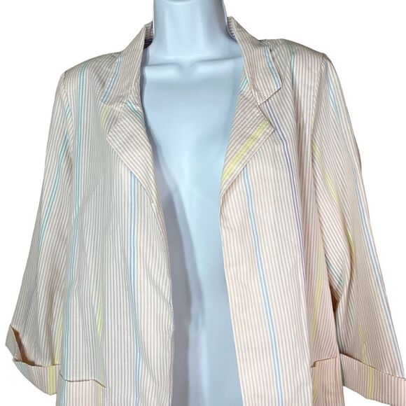 ‎Vintage 80’s Pastel Stripe Blazer - Picture 2 of 12